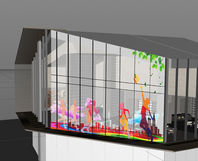 四川成都招商蛇口LED貼膜屏項(xiàng)目